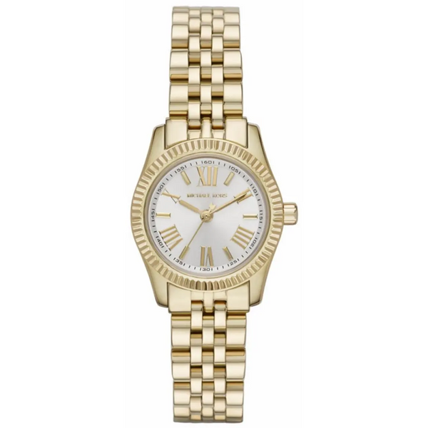 Michael Kors Lexington MK3229 Women's Watch – White Roman Dial & Gold, 26 mm