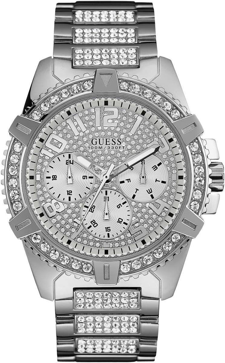 GUESS Frontier W0799G1 Men's Chronograph Watch, Silver Crystal & Steel, 48 mm – photo 2