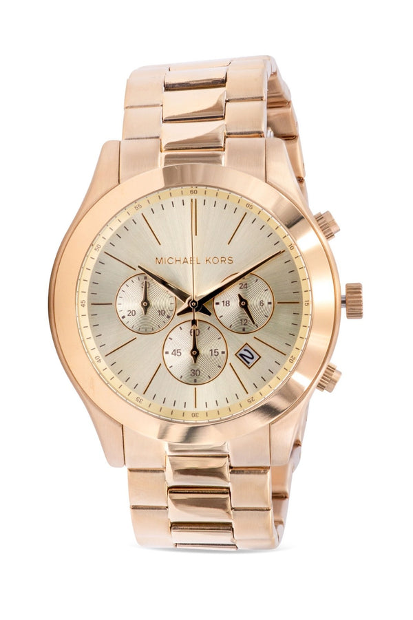 Michael Kors Slim Runway MK8909 Men's Chronograph Watch – Gold Tone, 44 mm