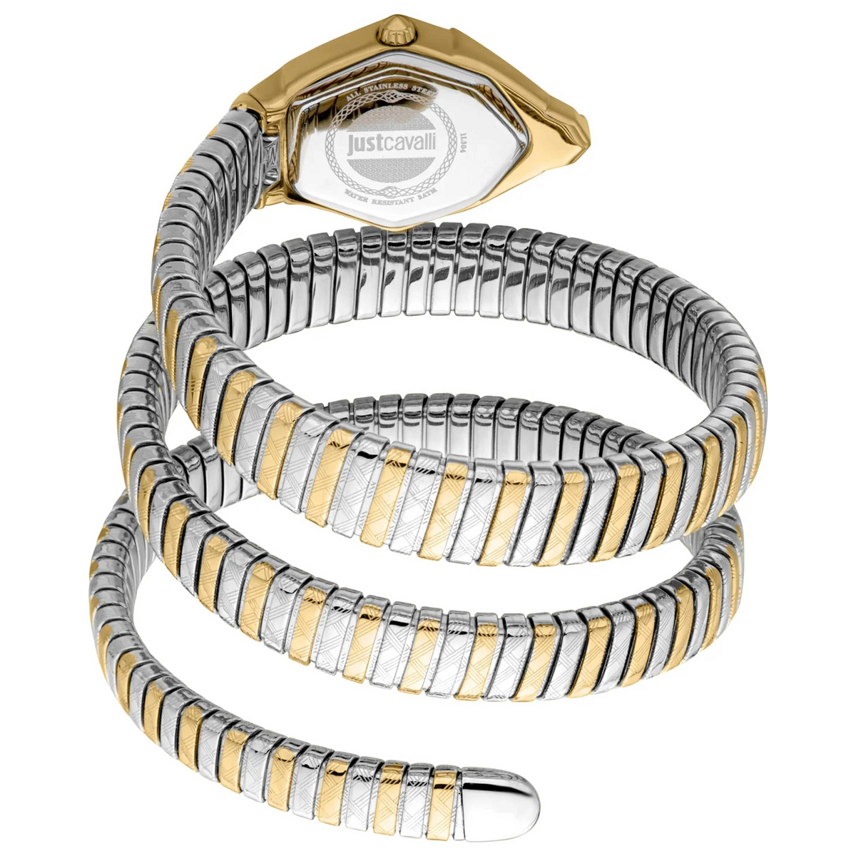 Just Cavalli Signature Snake JC1L304M0055 Women's Bangle Watch, Silver & Gold Tone – photo 2