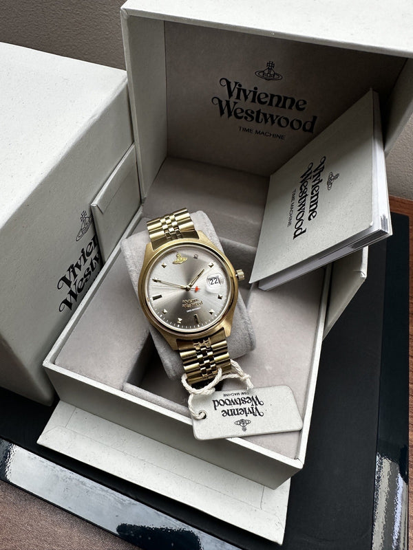 Vivienne Westwood Camberwell VV261GYGD Women's Watch – Gold & Grey, 37 mm