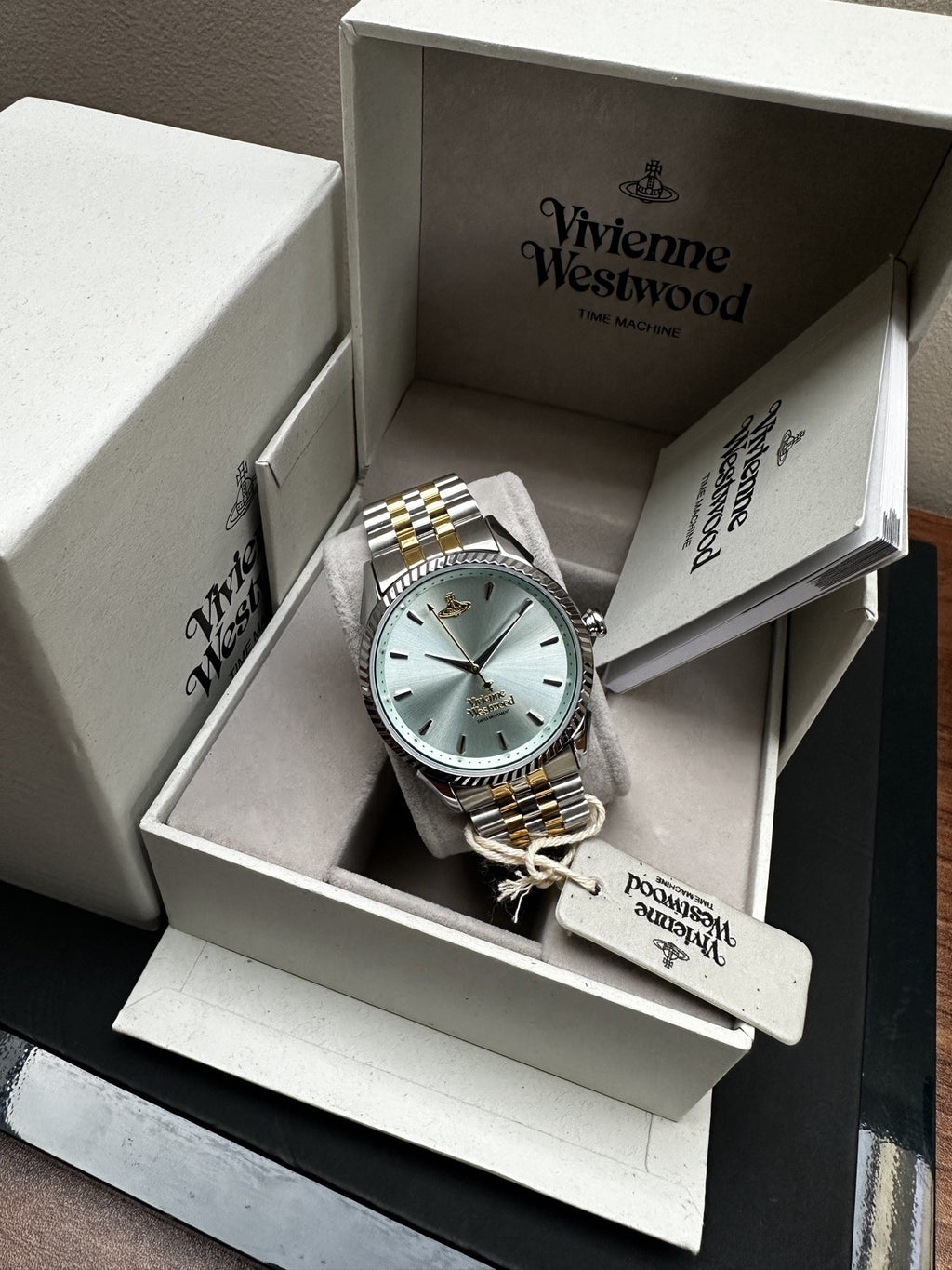 Vivienne Westwood Seymour VV240LGRSG Ladies' Watch, Pastel Green & Gold Dial – photo 8