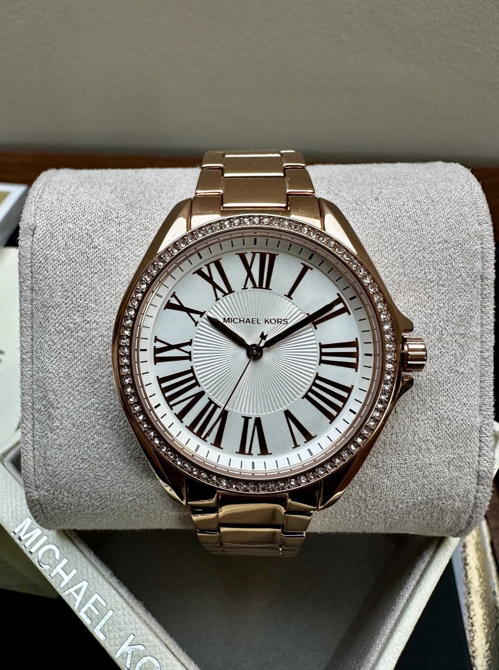 Michael Kors Kaycie MK4853 Women's Watch, Rose Gold Crystal & White Dial – photo 6