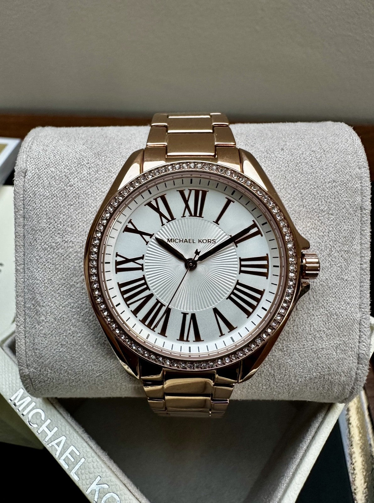 Michael Kors Kaycie MK4853 Women's Watch, Rose Gold Crystal & White Dial – photo 6