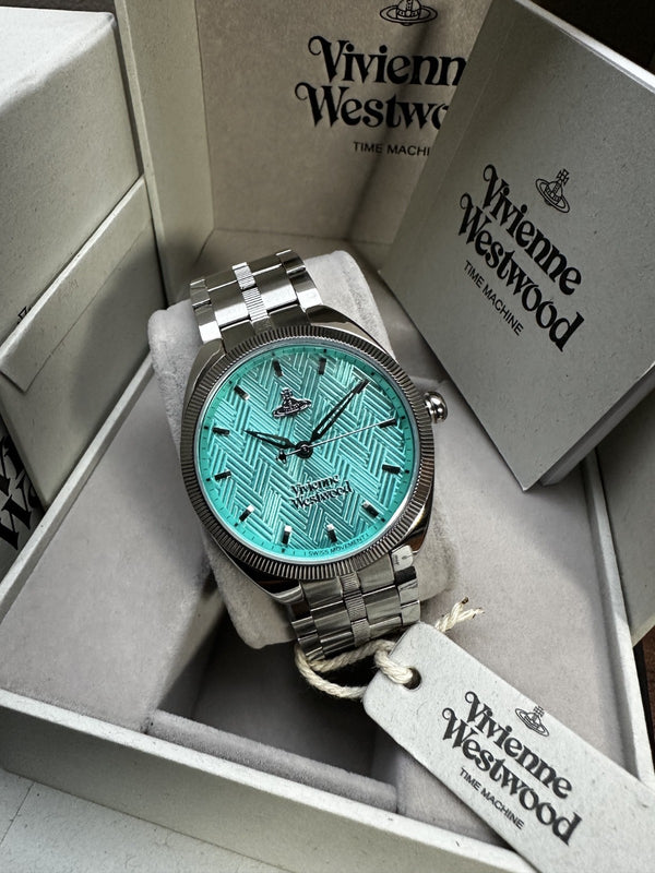 Vivienne Westwood The Mews VV281TQSL Women's Watch – Light Blue & Silver, 37 mm