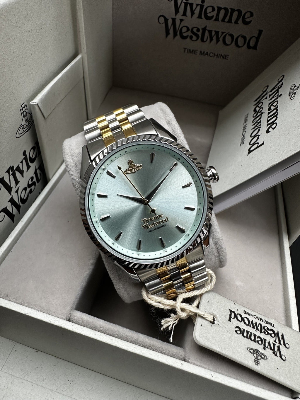 Vivienne Westwood Seymour VV240LGRSG Ladies' Watch, Pastel Green & Gold Dial – photo 3