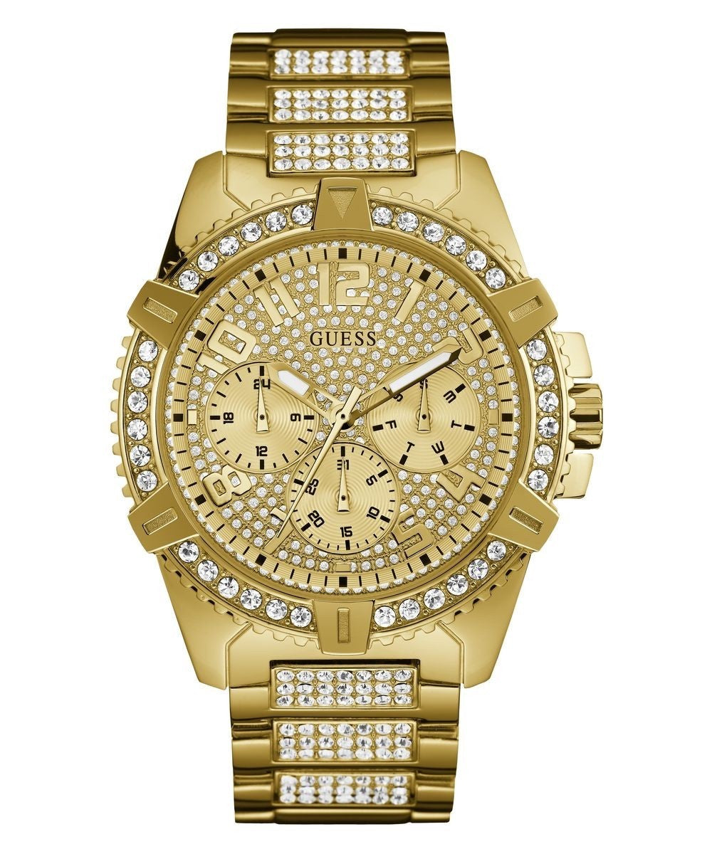 GUESS Frontier W0799G2 Men's Chronograph Watch, Gold Crystal & Steel, 48 mm – photo 1
