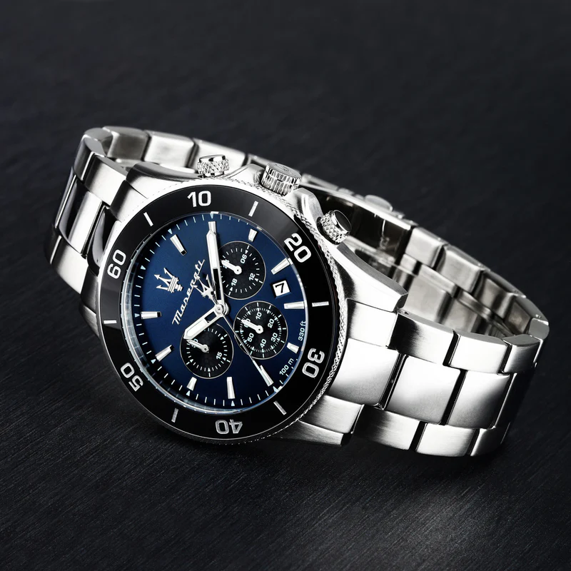 Maserati Competizione R8873600009 Men's Chronograph Watch, Blue & Silver, 43 mm – photo 2