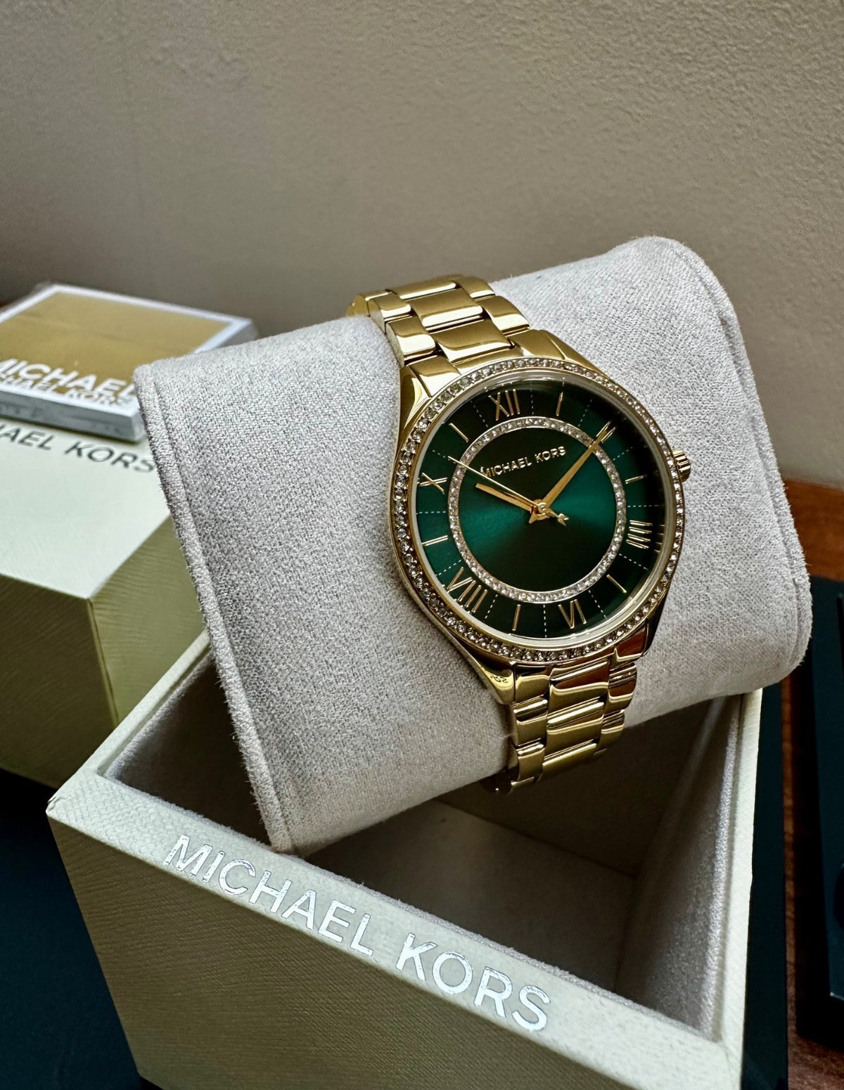 Michael Kors Lauryn Mini MK4737 Women's Watch, Green & Gold, 33 mm – photo 2