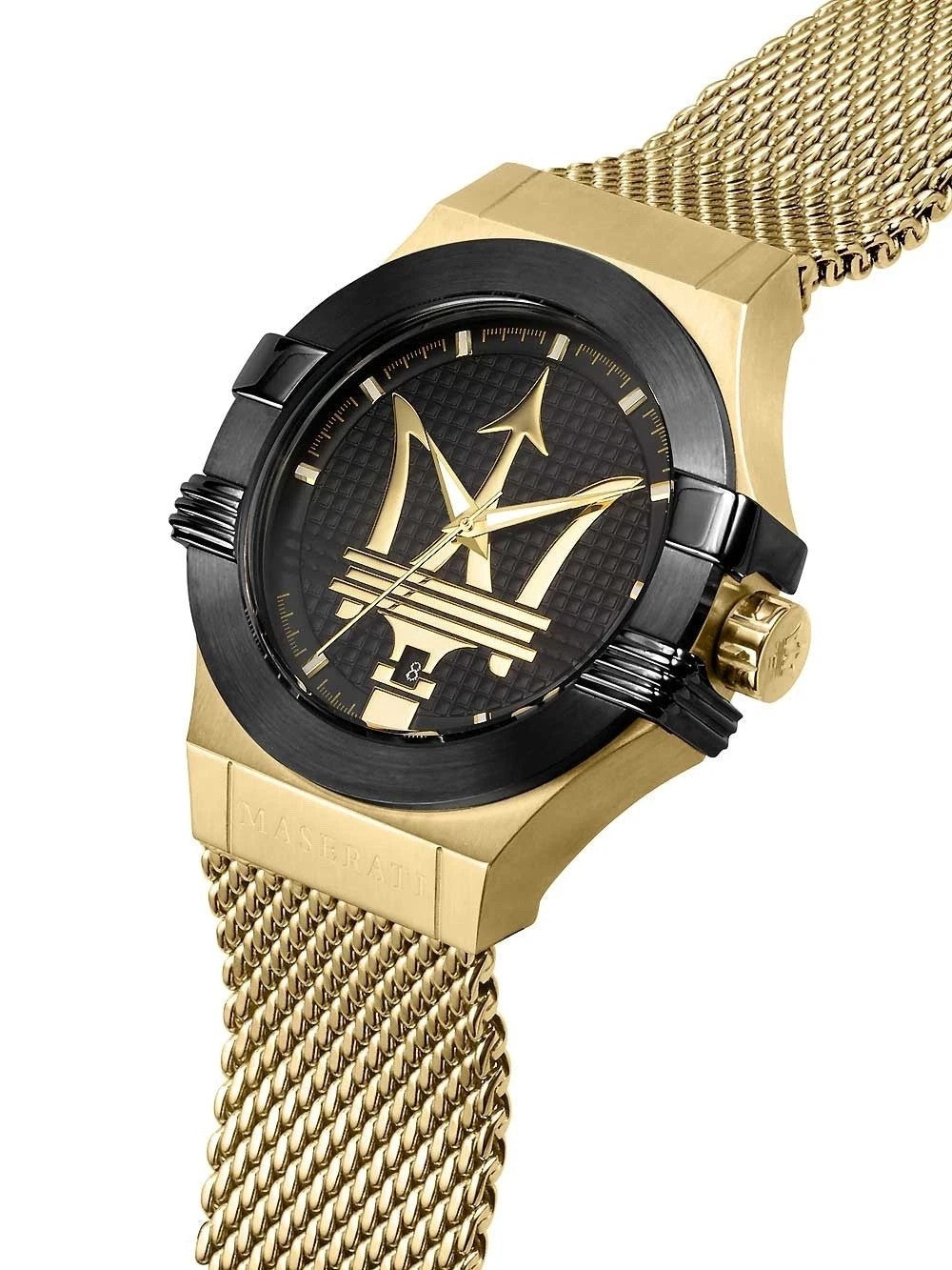 Maserati Potenza R8853108006 Men's Watch, Black & Gold Tone Mesh, 42 mm – photo 2