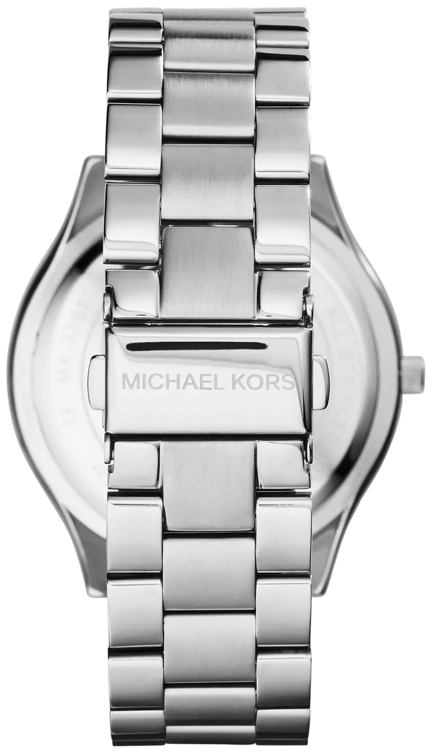 Michael Kors Slim Runway MK3371 Ladies' Watch, Silver Tone Logo Dial, 42 mm – photo 3