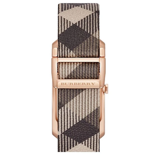 Burberry The Pioneer BU9510 Women's Watch, Rose Gold & Check Leather, 20 mm – photo 4
