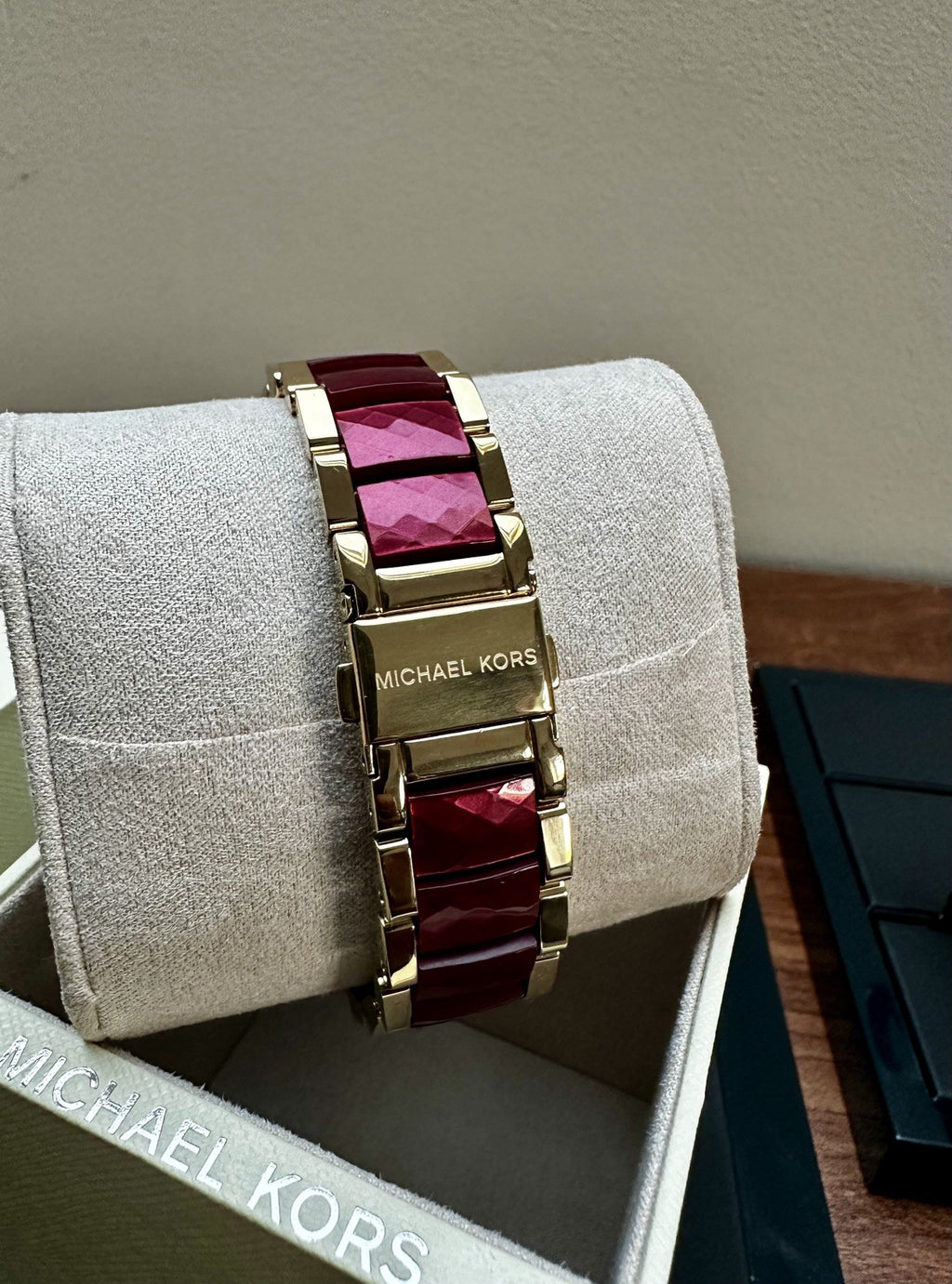Michael Kors Parker MK6427 ladies' watch, red mother of pearl dial and crystal bezel – photo 7