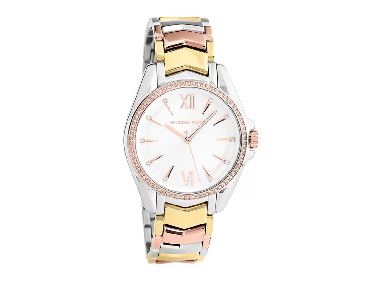 Michael Kors Whitney MK6686 women's watch – tri-tone bracelet, crystal bezel