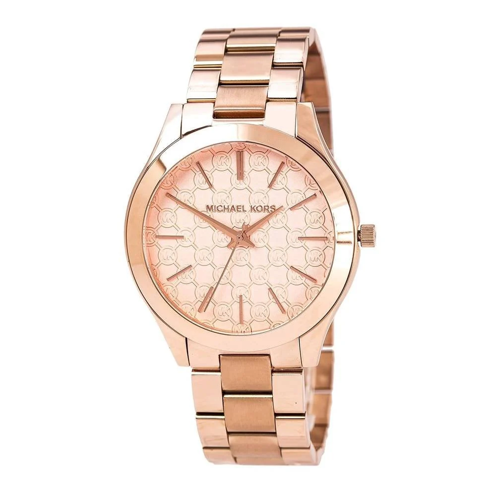 Michael Kors Slim Runway MK3336 Ladies' Watch, Rose Gold Tone Logo Dial, 42 mm – photo 1
