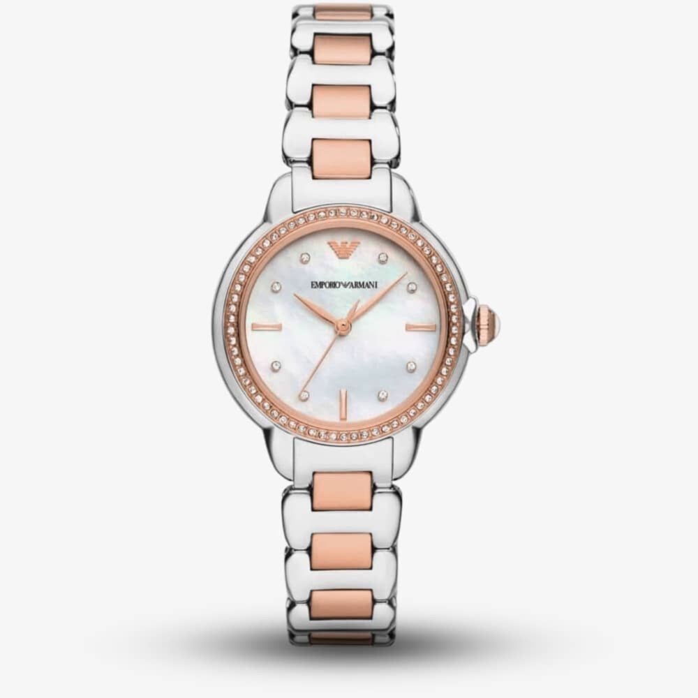 Emporio Armani AR11569 Ladies' Watch, Mother of Pearl & Two Tone Silver – photo 1