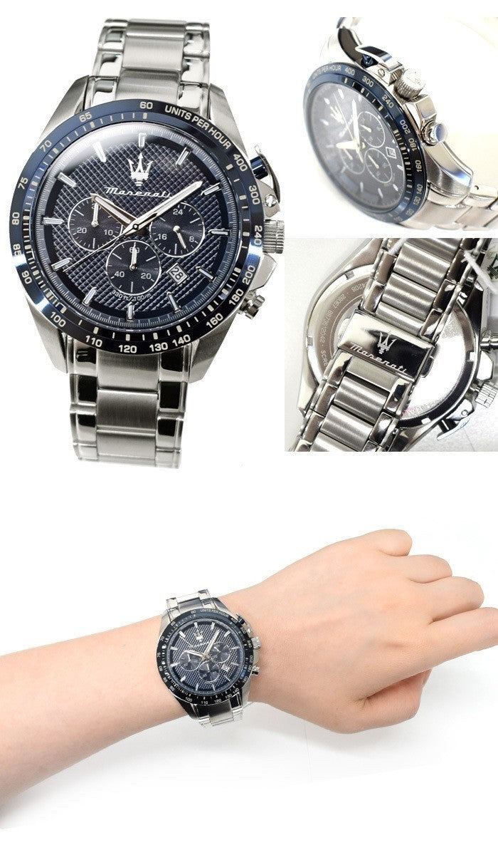 Maserati Traguardo R8873612043 Men's Chronograph Watch, Blue Dial & Steel, 45 mm – photo 2