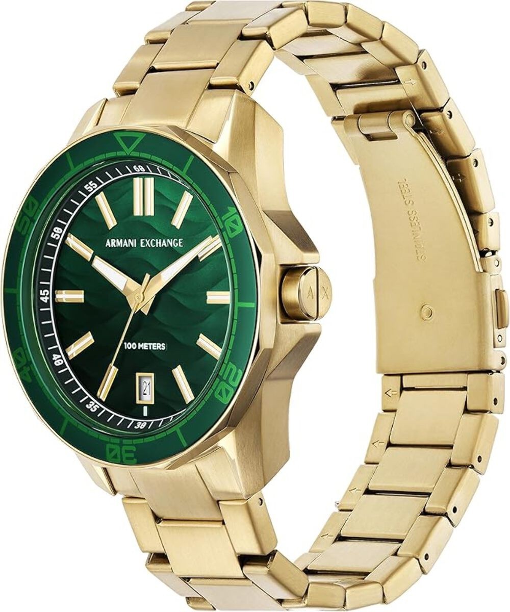 Armani Exchange AX1951 Men's Watch, Green Dial & Gold Tone, 44 mm – photo 2