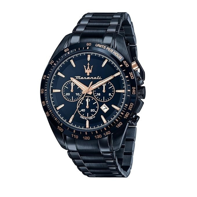 Maserati Traguardo R8873612054 Chronograph Watch, Blue & Rose Gold, 45 mm – photo 1