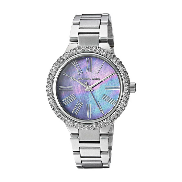 Michael Kors Taryn MK6562 Women's Crystal Watch – Purple & Silver, 33 mm