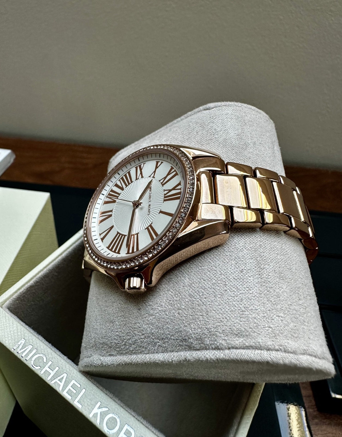 Michael Kors Kaycie MK4853 Women's Watch, Rose Gold Crystal & White Dial – photo 4