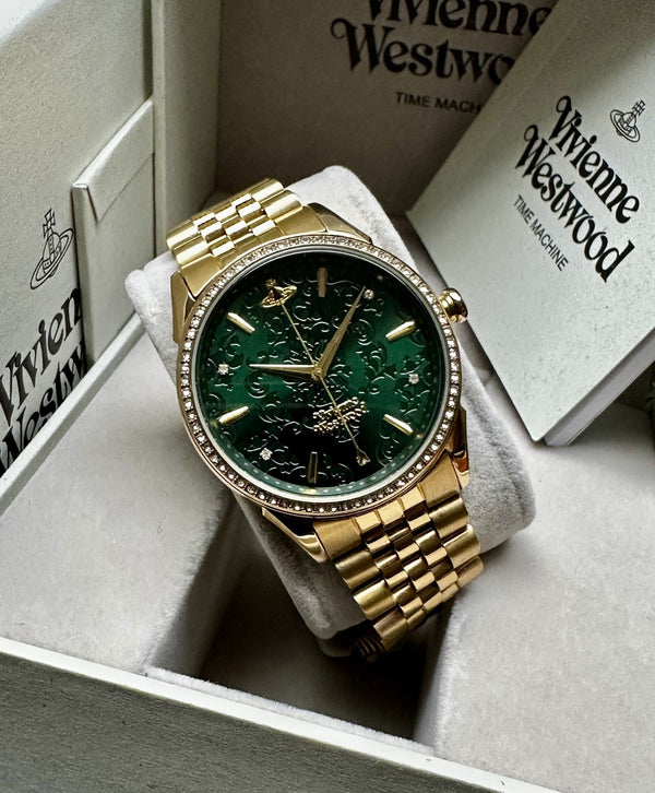 Vivienne Westwood Wallace VV208GDGD Women’s Watch – Green & Gold, 36 mm