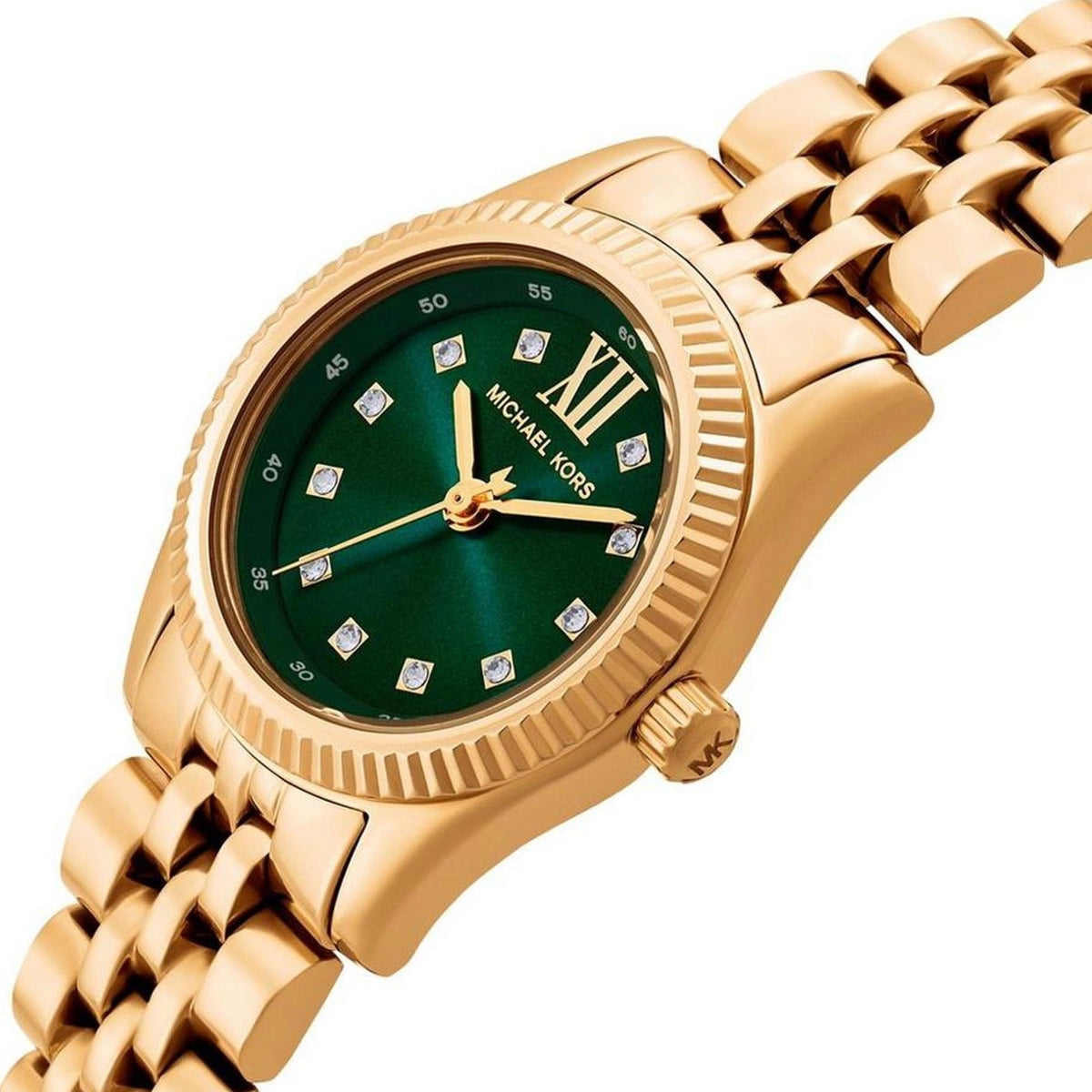Michael Kors Lexington MK4842 Women's Watch, Pavé Green Dial & Gold, 26 mm – photo 2