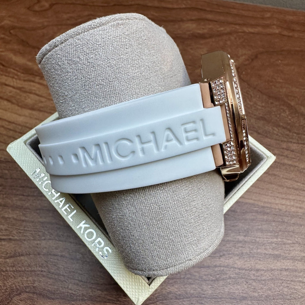 Michael Kors Lennox MK7248 Watch, Pavé Rose Gold & Silicone, 43 mm – photo 4