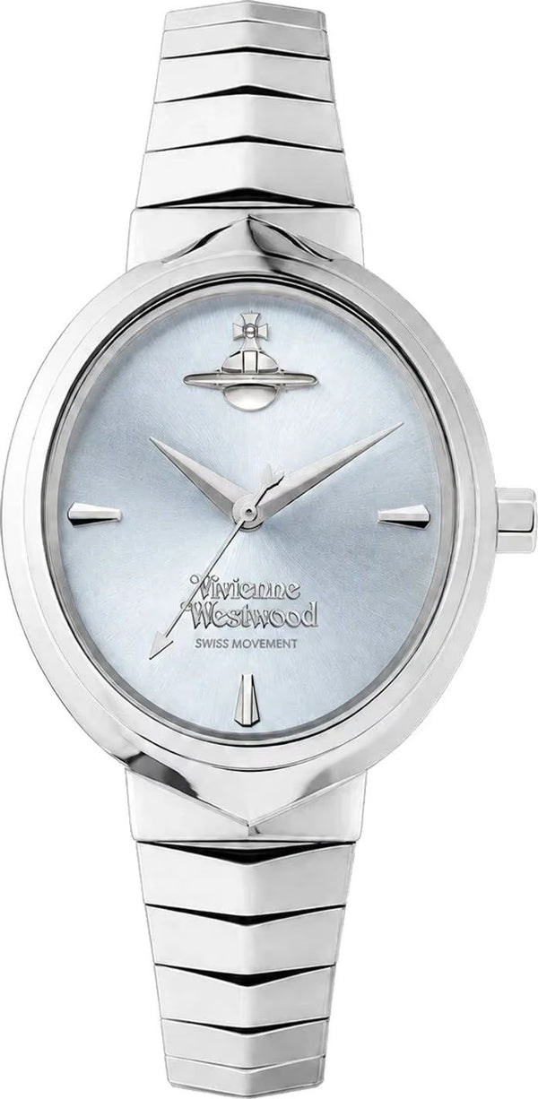 Vivienne Westwood Armour VV314LBLSL Women's Watch – Light Blue Dial & Steel, 28 mm