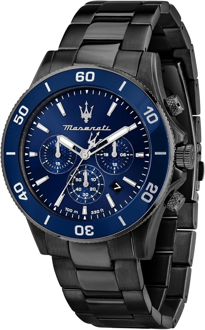 Maserati Competizione R8873600005 Men's Chronograph Watch, Gunmetal Grey & Blue, 43 mm – photo 1