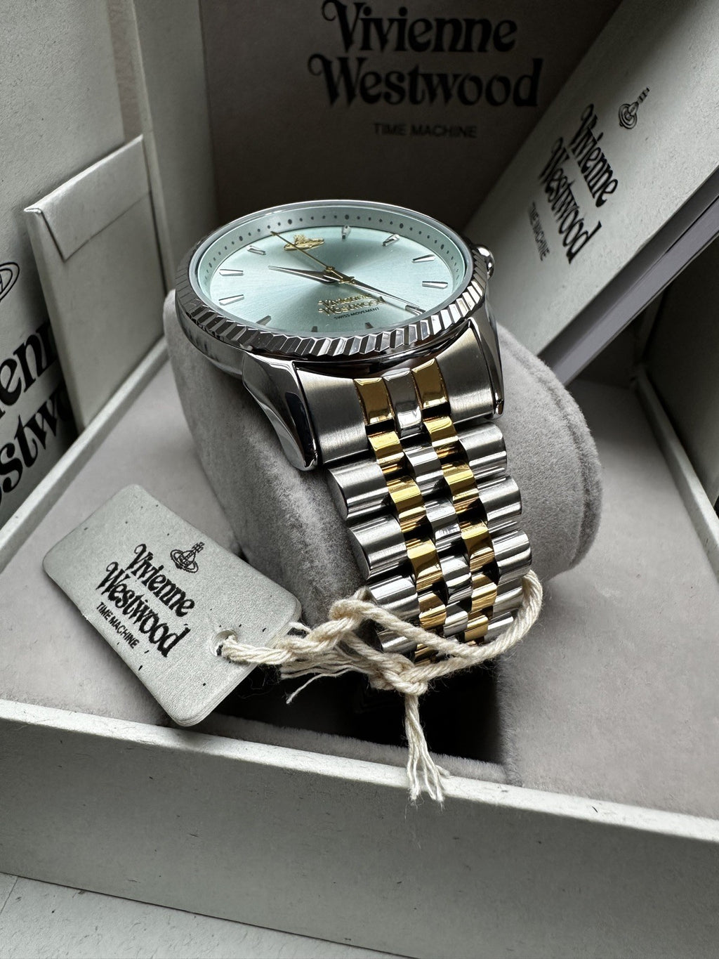 Vivienne Westwood Seymour VV240LGRSG Ladies' Watch, Pastel Green & Gold Dial – photo 5