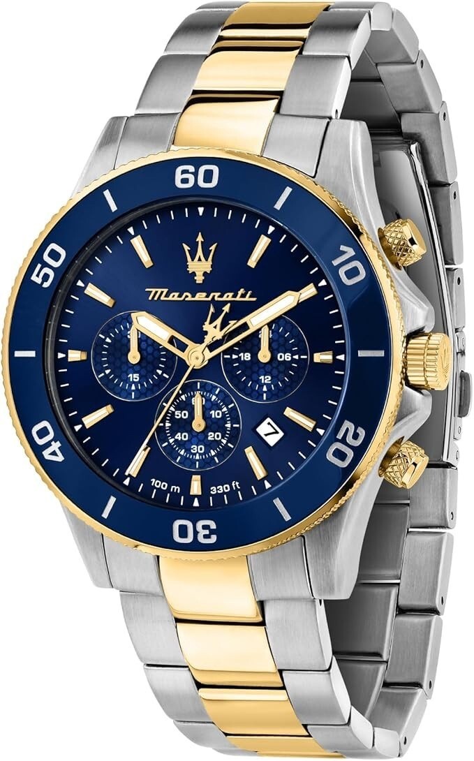 Maserati Competizione R8873600006 Quartz Watch, Gold PVD & Blue, 43 mm – photo 1