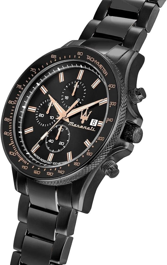 Maserati Sfida R8873640011 Men's Chronograph Watch, Black & Rose Gold, 44 mm – photo 2