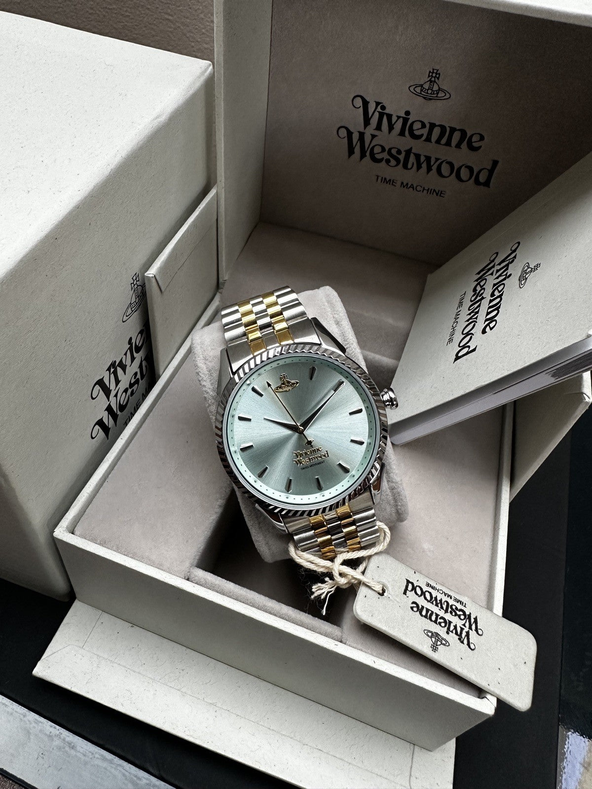 Vivienne Westwood Seymour VV240LGRSG Ladies' Watch, Pastel Green & Gold Dial – photo 2