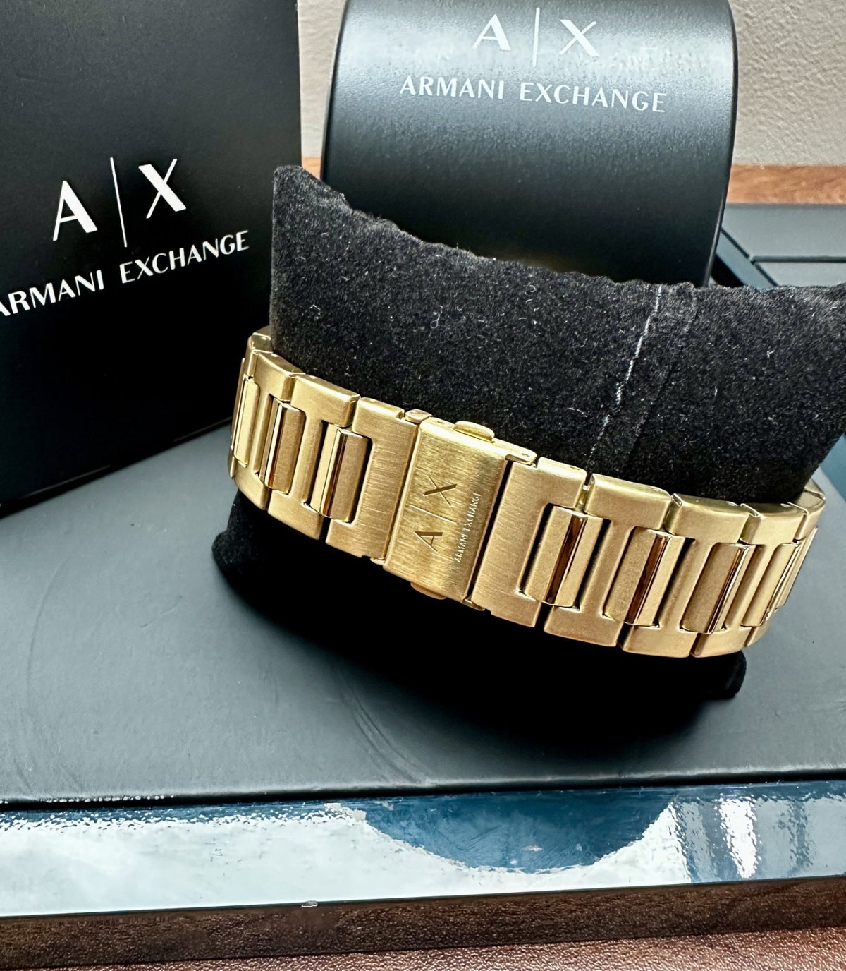 Armani Exchange AX1721 Men's Chronograph Watch, Black & Gold Tone, 44 mm – photo 6