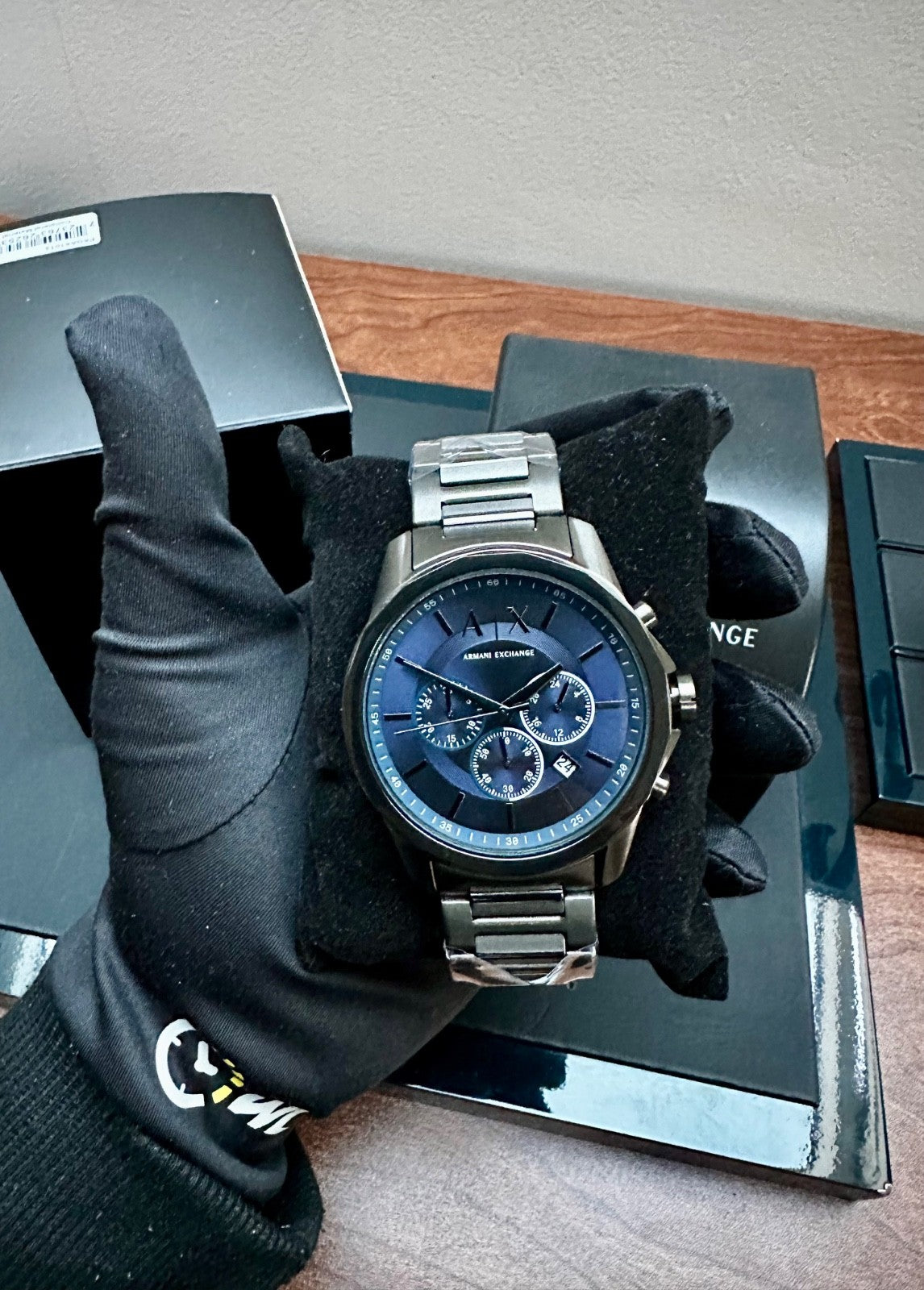 Armani Exchange AX1731 Men's Chronograph Watch, Blue & Grey, 44 mm – photo 2