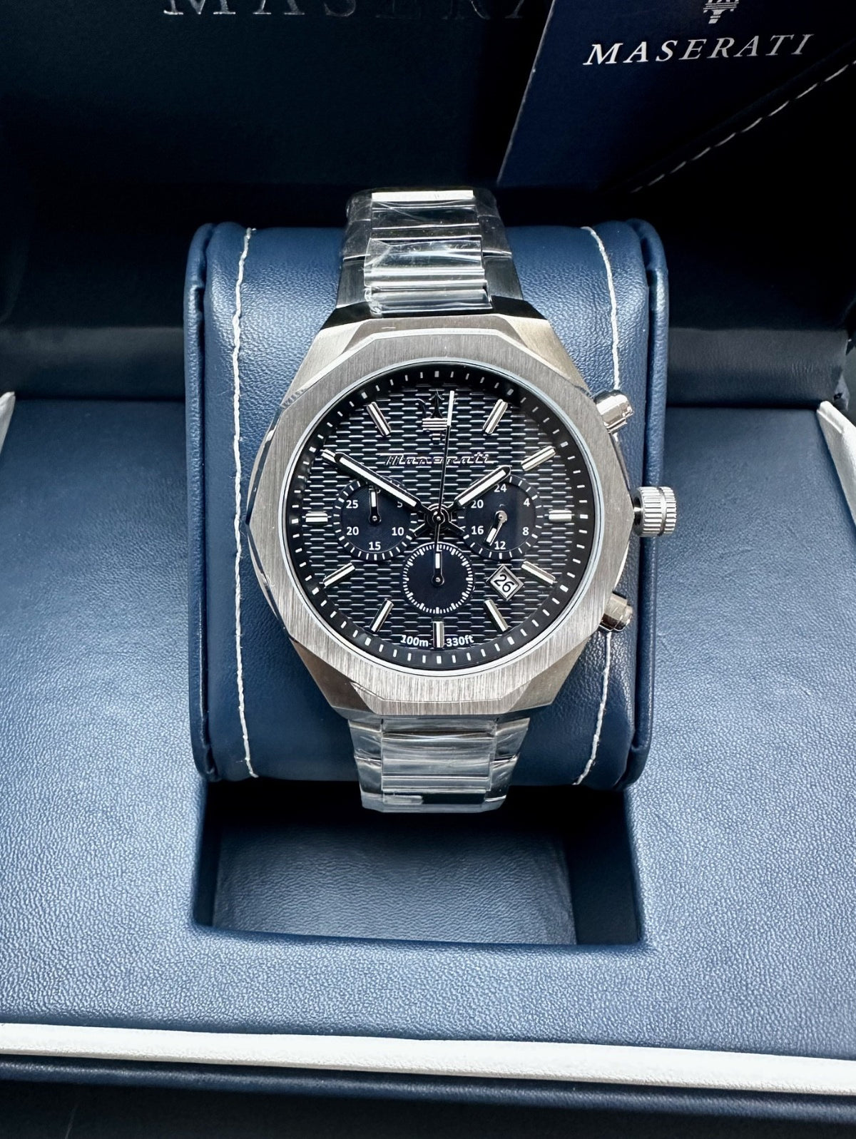 Maserati Stile R8873642006 Men's Chronograph Watch, Navy & Silver, 45 mm – photo 1