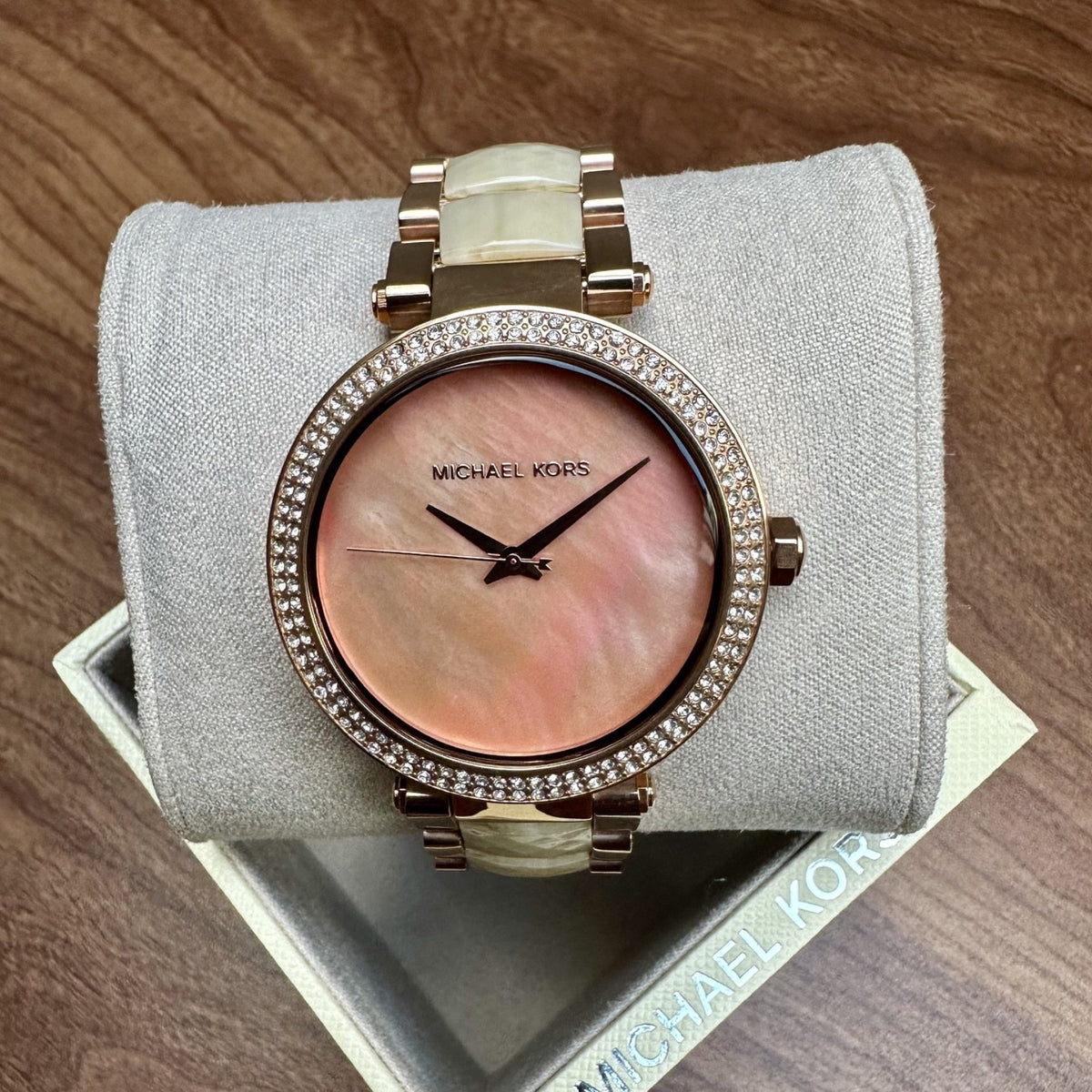 Michael Kors Parker MK6492 Women's Watch, Rose Gold & Pink Crystal – photo 1