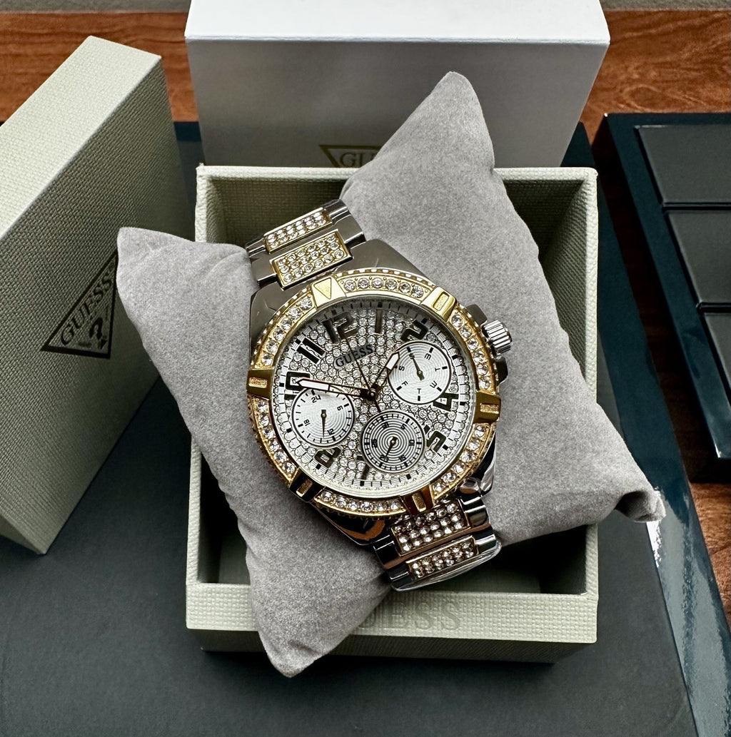 GUESS Frontier W1156L5 Women's Chronograph Watch, Gold, Silver & Crystal – photo 2