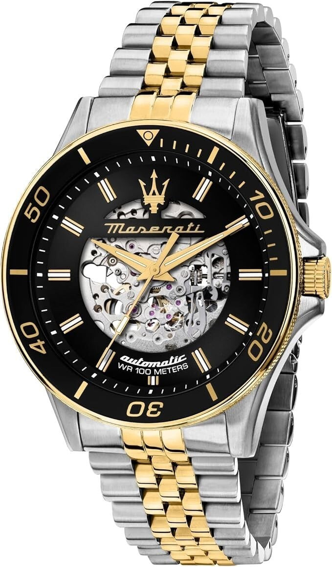 Maserati Sfida R8823140010 Automatic Watch, Black Skeleton & Two-Tone, 44 mm – photo 1