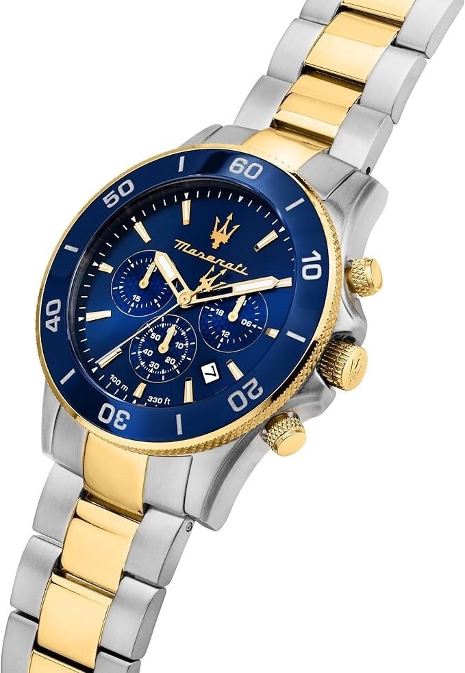 Maserati Competizione R8873600006 Quartz Watch, Gold PVD & Blue, 43 mm – photo 2