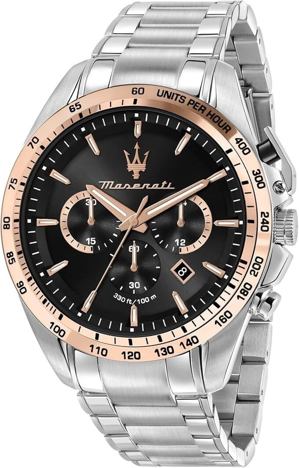 Maserati Traguardo R8873612047 Men's Chronograph Watch – Rose Gold, 45 mm