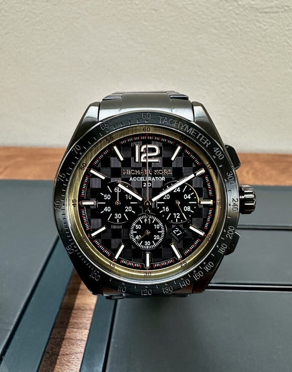 Michael Kors Accelerator 2.0 MK9179 Men's Watch – Black & Gold, 44 mm