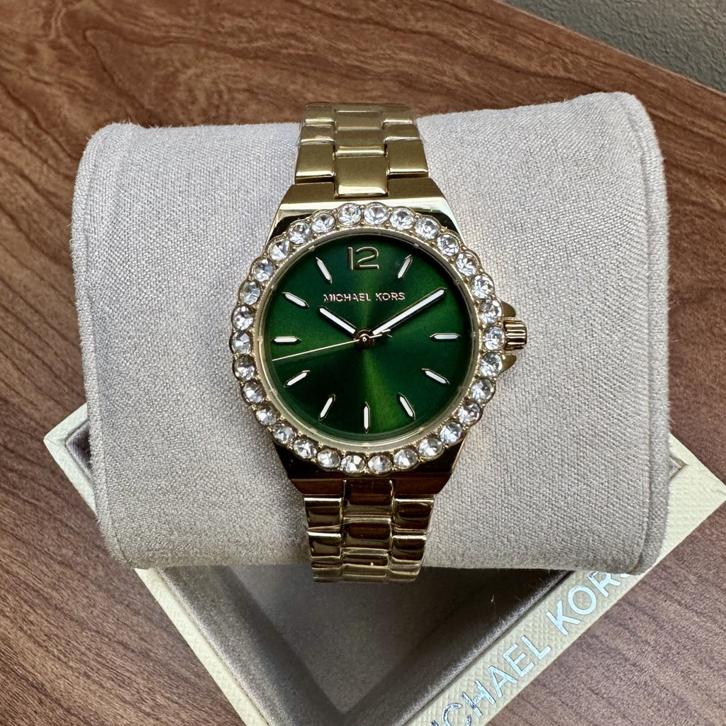 Michael Kors Lennox MK7395 Women's Watch, Green Crystal Dial & Gold, 30 mm – photo 5