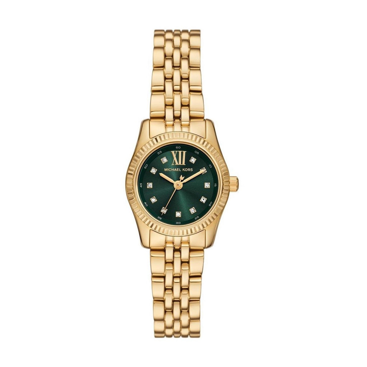 Michael Kors Lexington MK4842 Women's Watch, Pavé Green Dial & Gold, 26 mm – photo 1