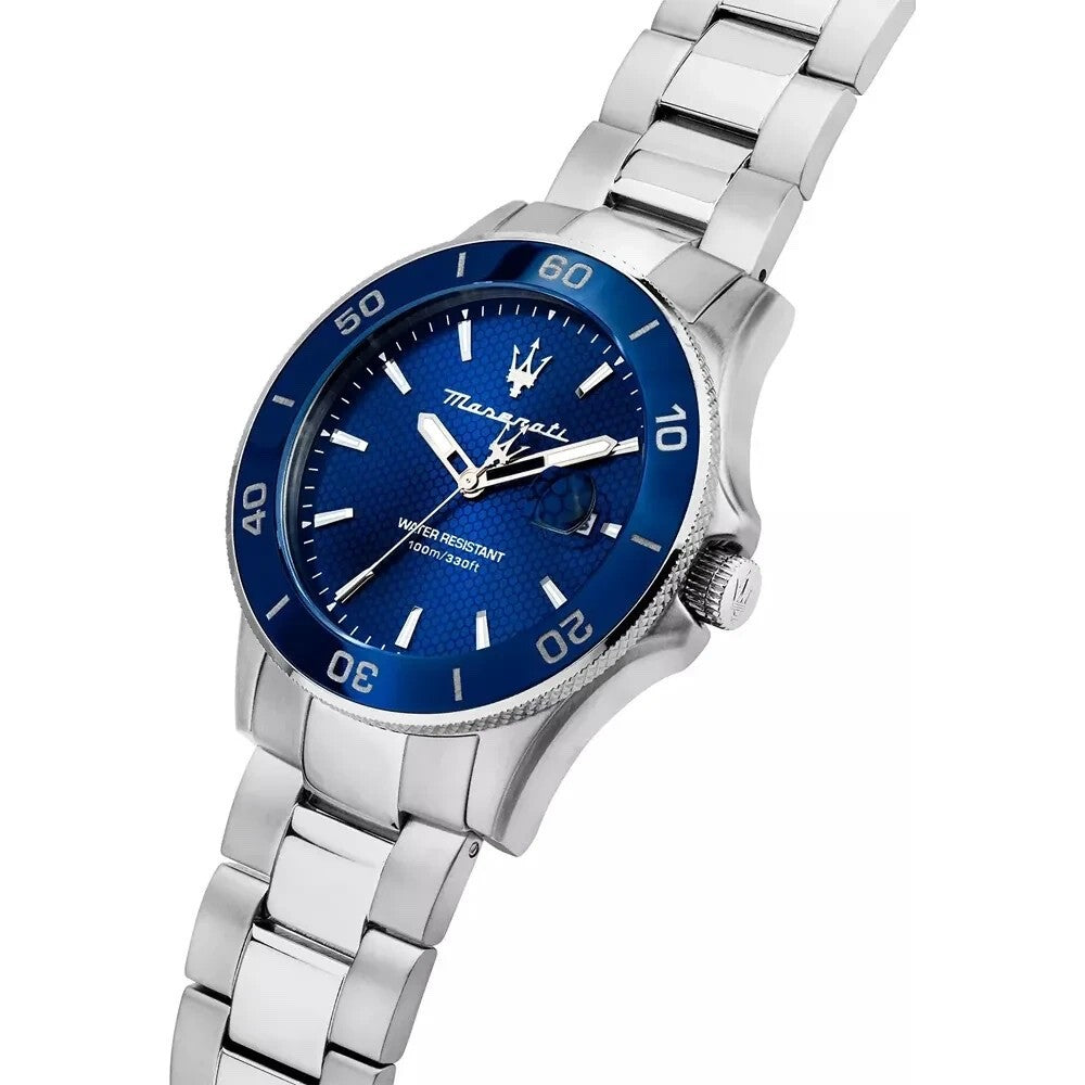 Maserati Competizione R8853100036 Men's Watch, Silver & Blue Dial, 43 mm – photo 2
