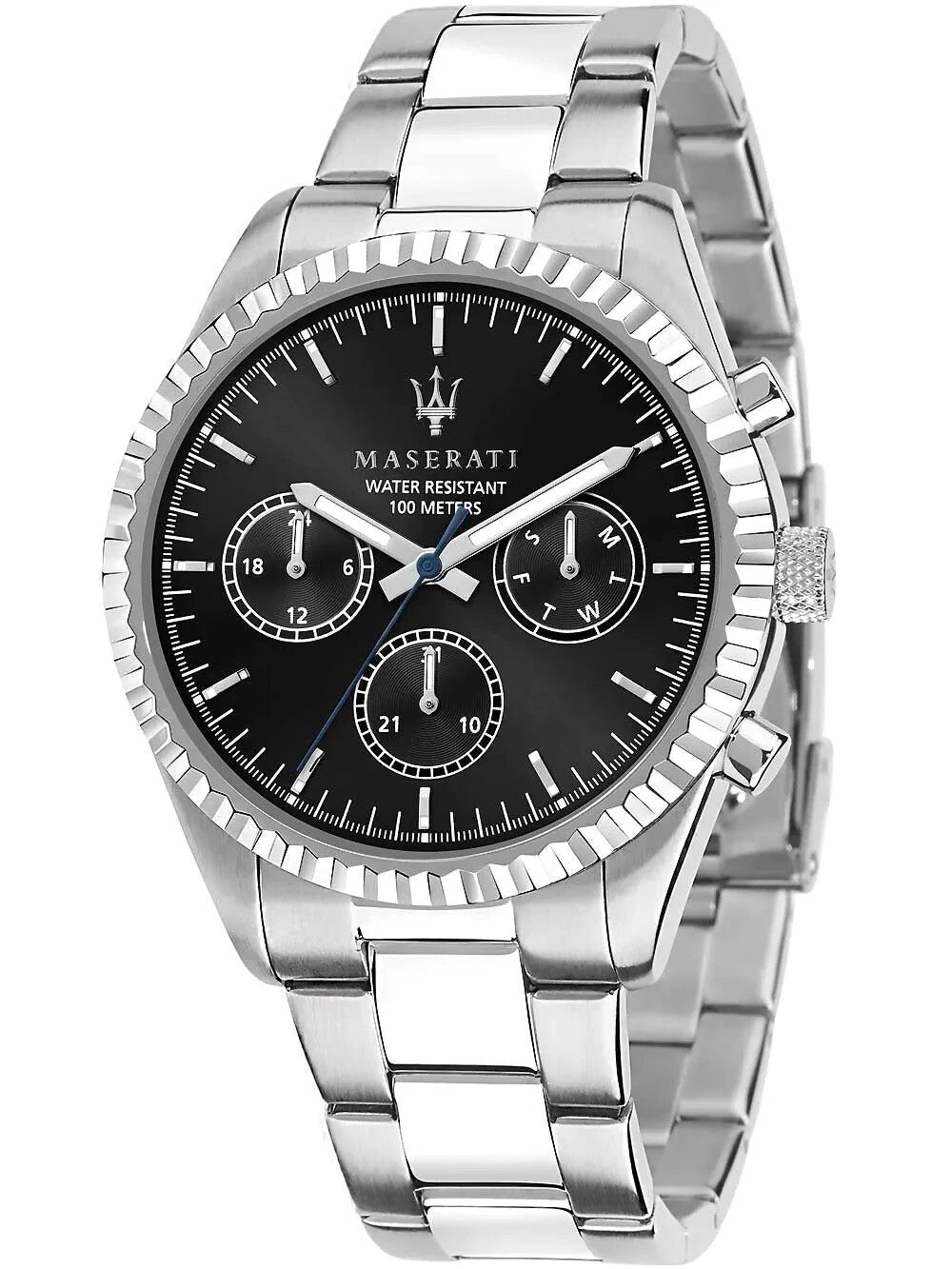 Maserati Competizione R8853100023 Men's Watch, Silver & Black Dial, 43 mm – photo 1