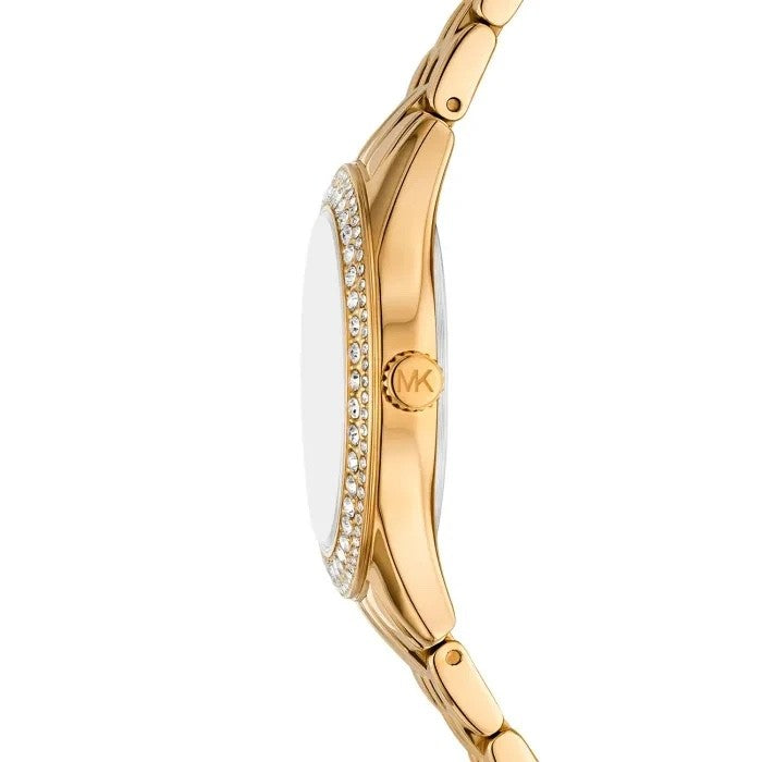 Michael Kors Harlowe MK4870 Watch, Pavé Green Mother of Pearl & Gold, 33 mm – photo 2