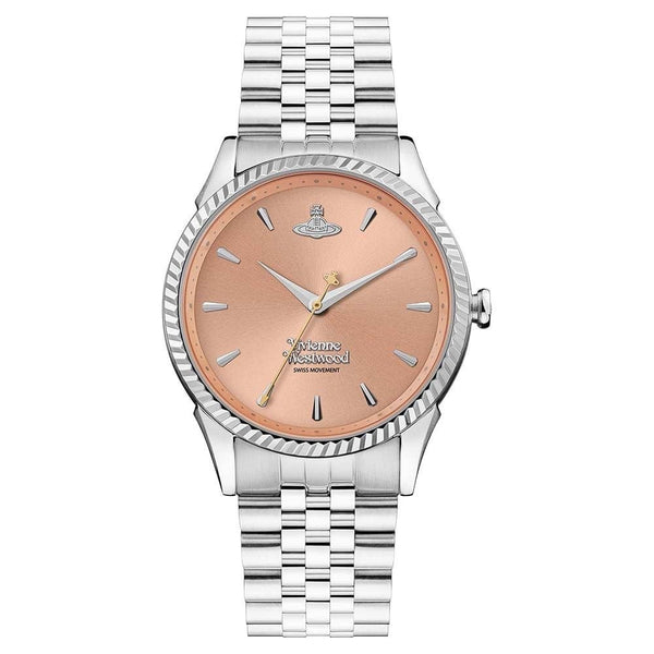 Vivienne Westwood Seymour VV240PHSL Women's Watch – Peach Dial & Silver, 38 mm