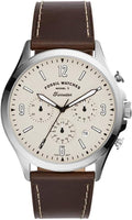Fossil Forrester FS5696 Men's Chronograph Watch, Cream Dial & Leather, 46 mm – photo 1